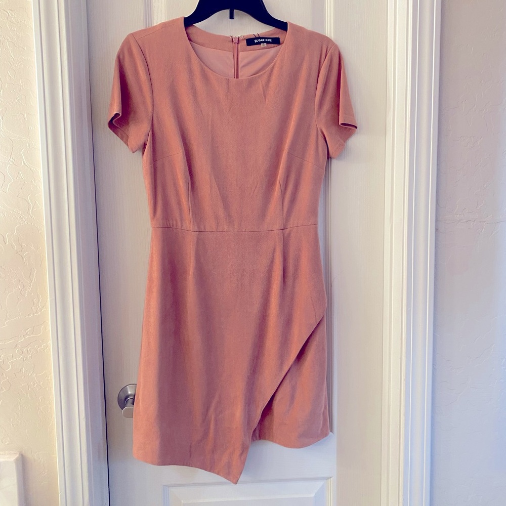 Cute Fitted Dusty Pink Dress
